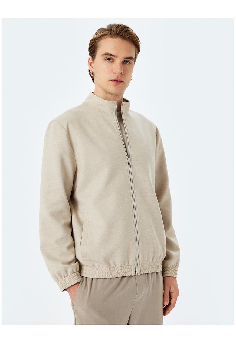 Jacheta regular fit cu fermoar