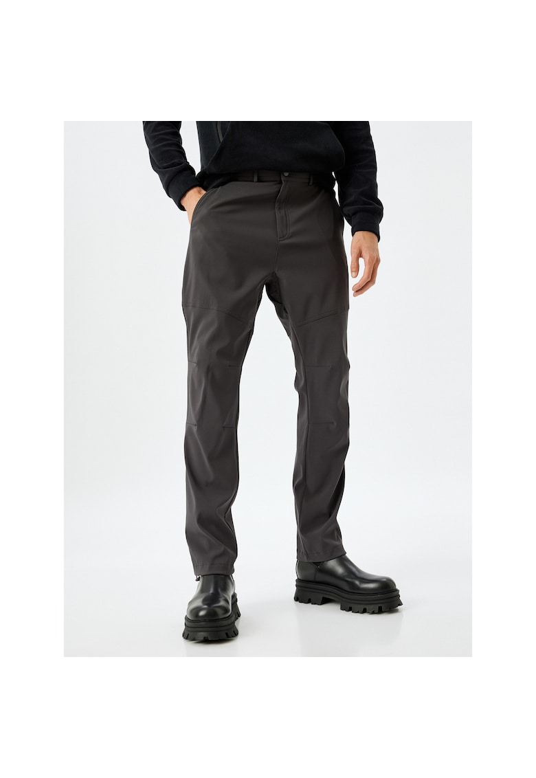 Pantaloni relaxed fit cu buzunare oblice