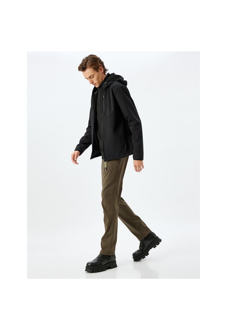 Pantaloni relaxed fit cu buzunare oblice