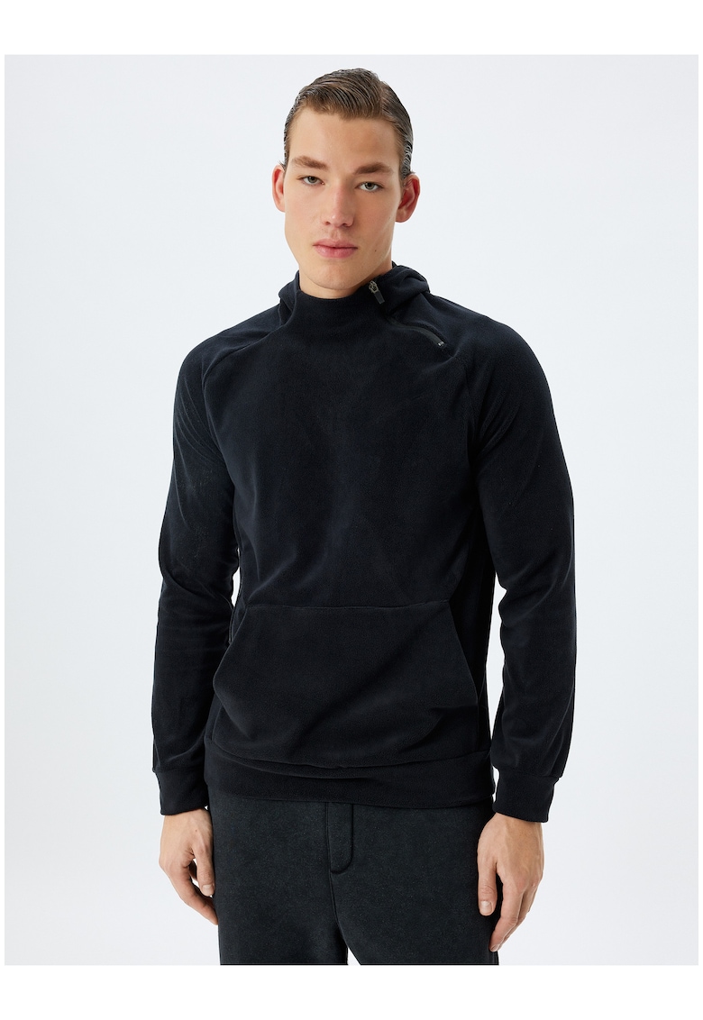 Hanorac din fleece cu buzunar kangaroo