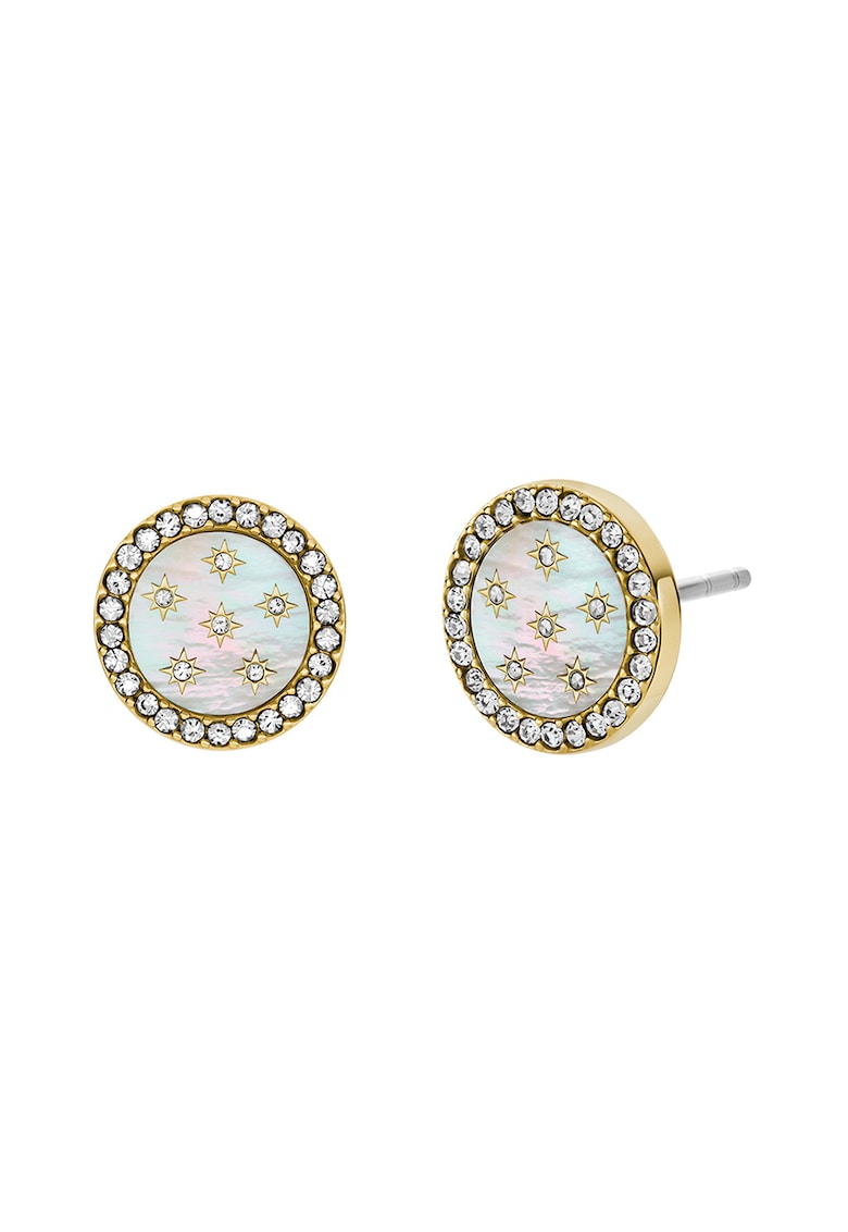 Cercei cu tija si Mother Of Pearl - Auriu