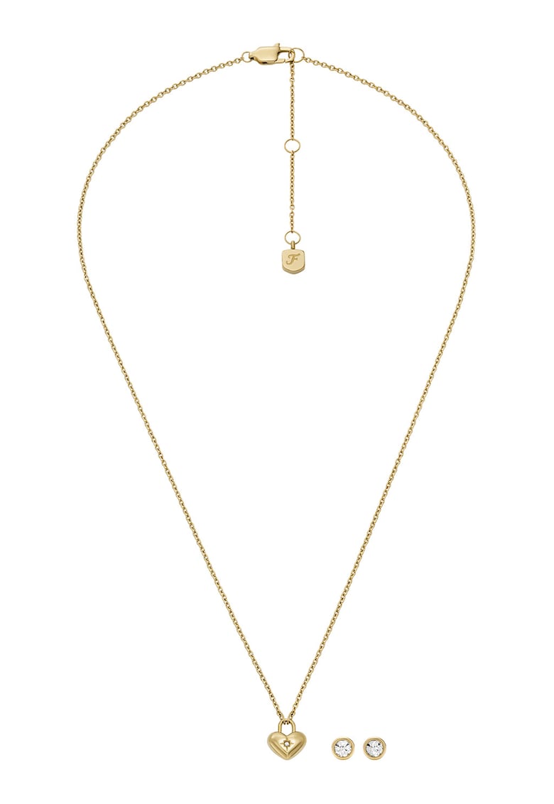 Se de colier si cercei de otel inoxidabil - 3 piese