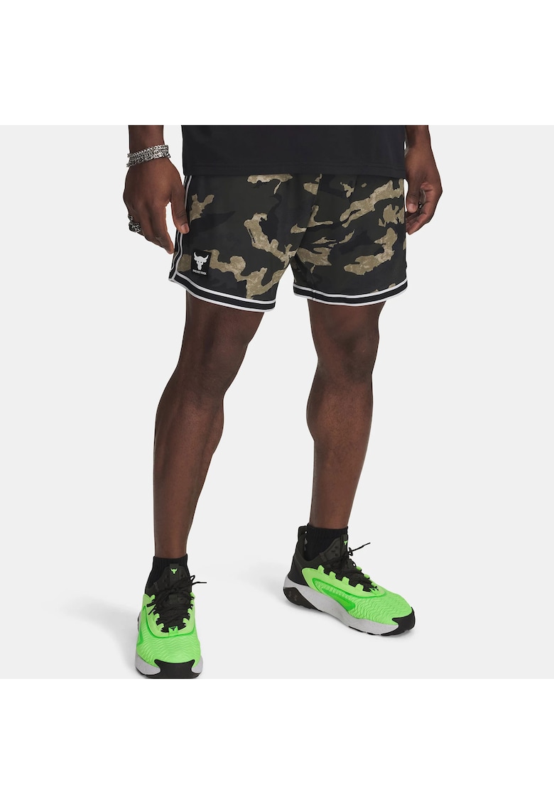 Pantaloni scurti barbati Project Rock - verde - material elastic -