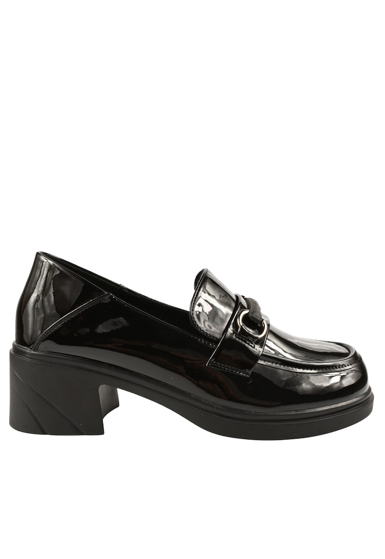Pantofi casual - dama - TP 1128 negru - piele lacuita - Negru