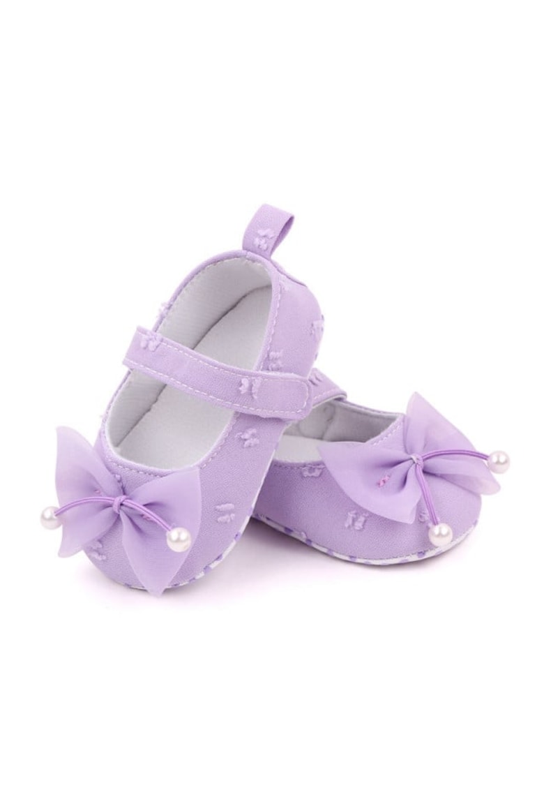 Pantofi Model AL 14889 cu fundita - pentru bebelusi - Textil - Lila