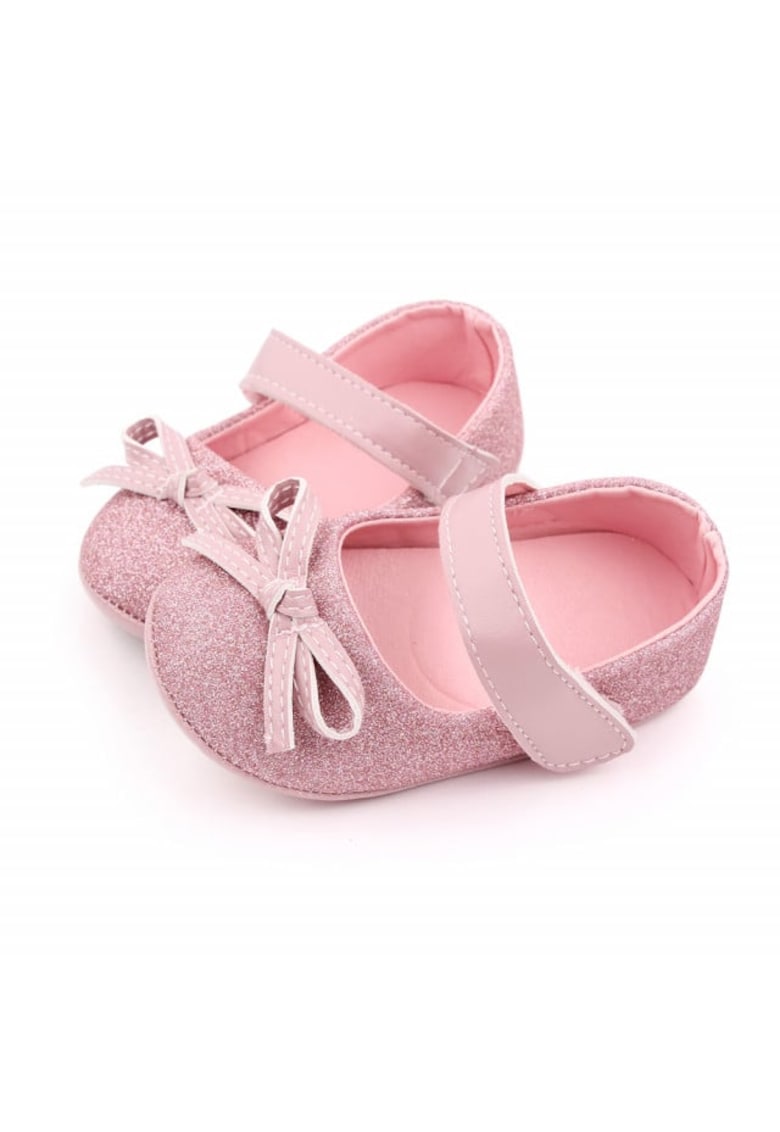 Pantofi Model AL 14926 cu sclipici - pentru bebelusi - Textil - 6-9 luni - Roz -