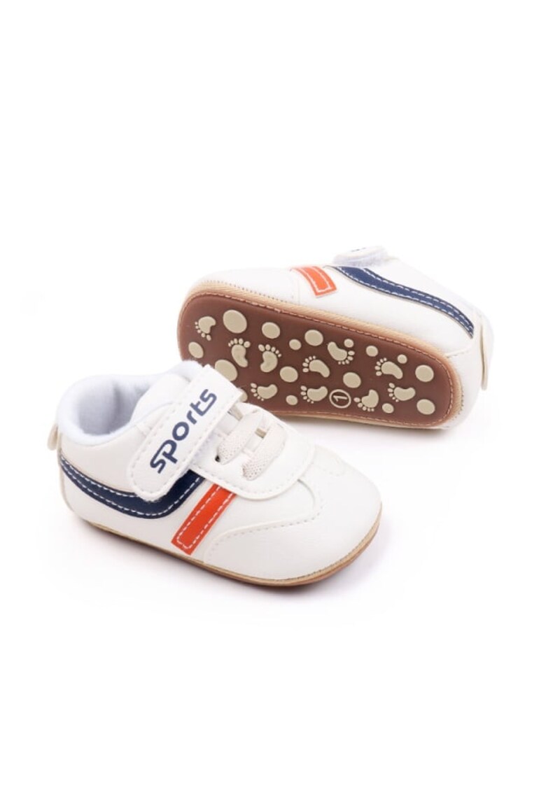 Pantofi sport Model AL 16388 - pentru bebelusi - Piele ecologica - Alb - Alb