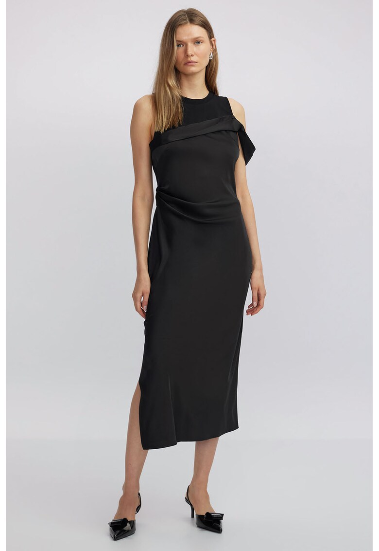 Rochie midi fara maneci - Negru
