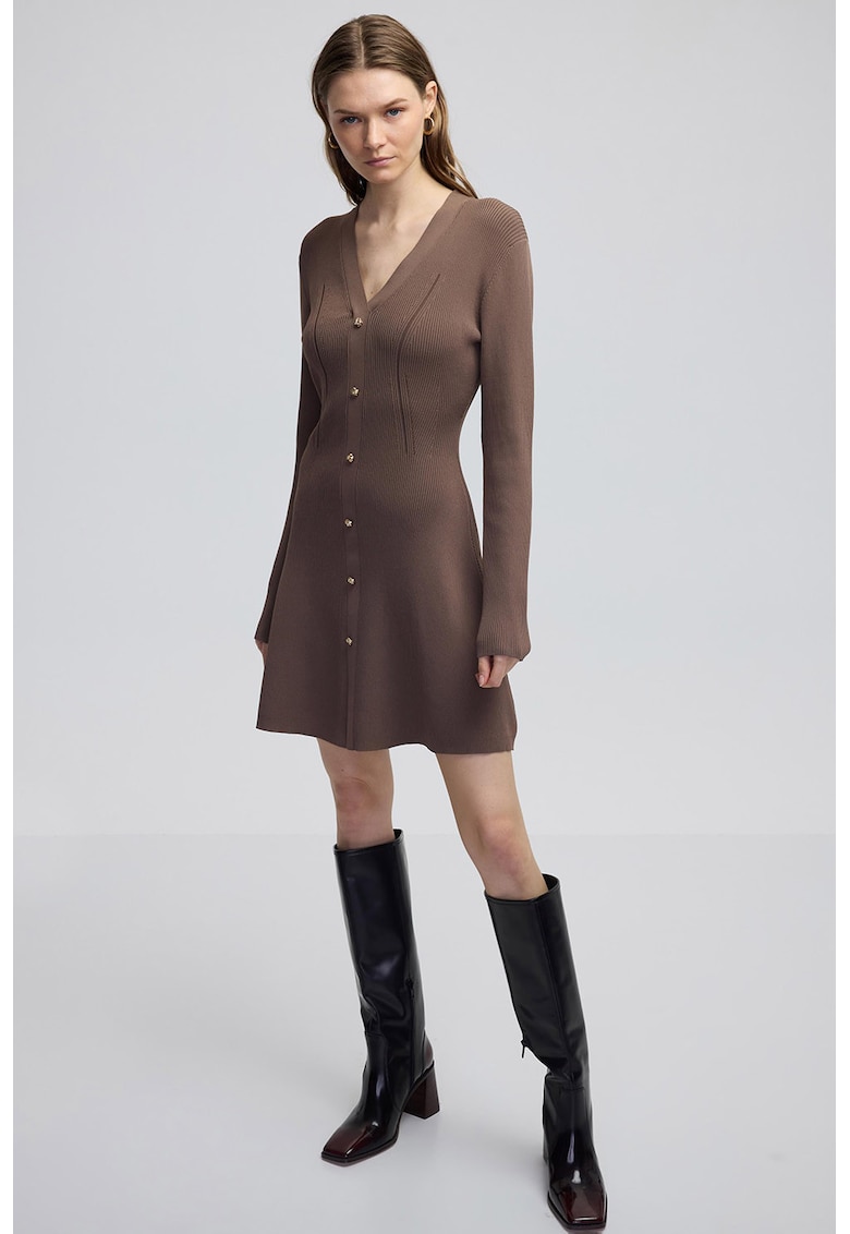 Rochie evazata din tricot fin