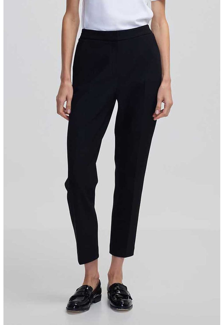 Pantaloni capri regular-fit - Negru stins
