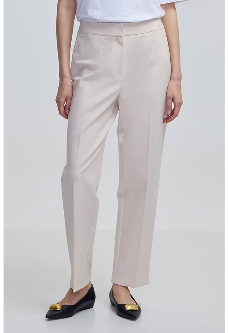 Pantaloni regular fit cu talie medie