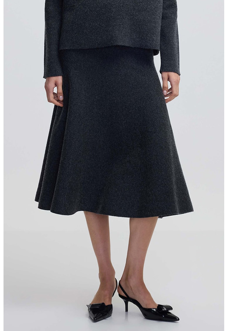 Fista midi din amestec de lana