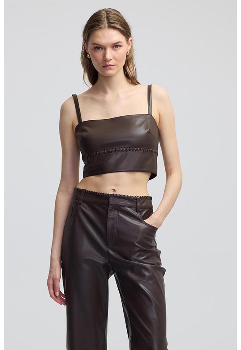 Top crop de piele ecologica Top crop de piele ecologica