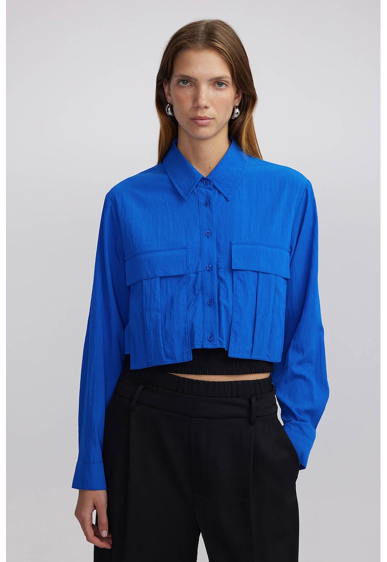 Camasa crop de bumbac