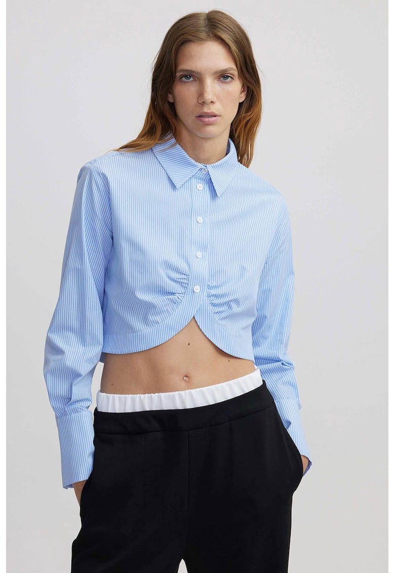 Camasa crop cu dungi