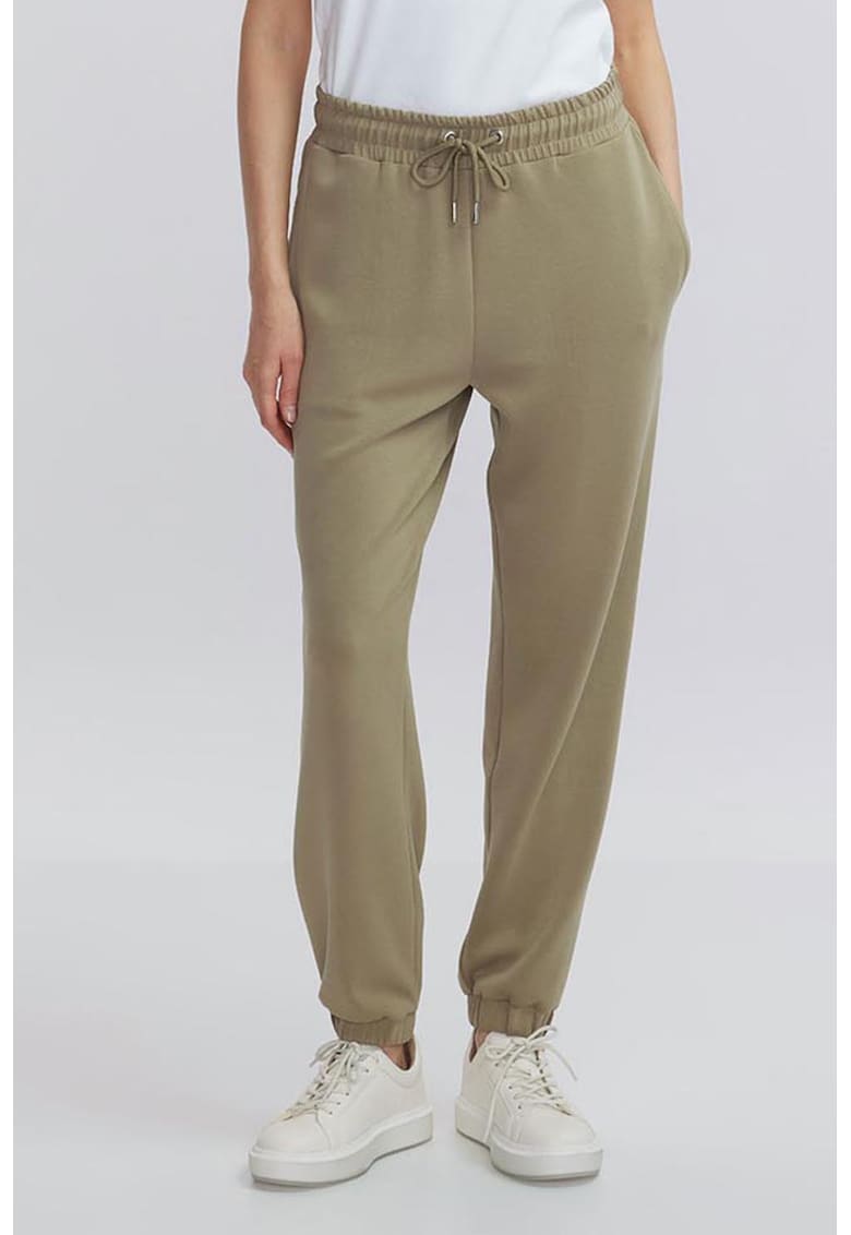 Pantaloni de trening din amestec de modal cu talie ajustabila