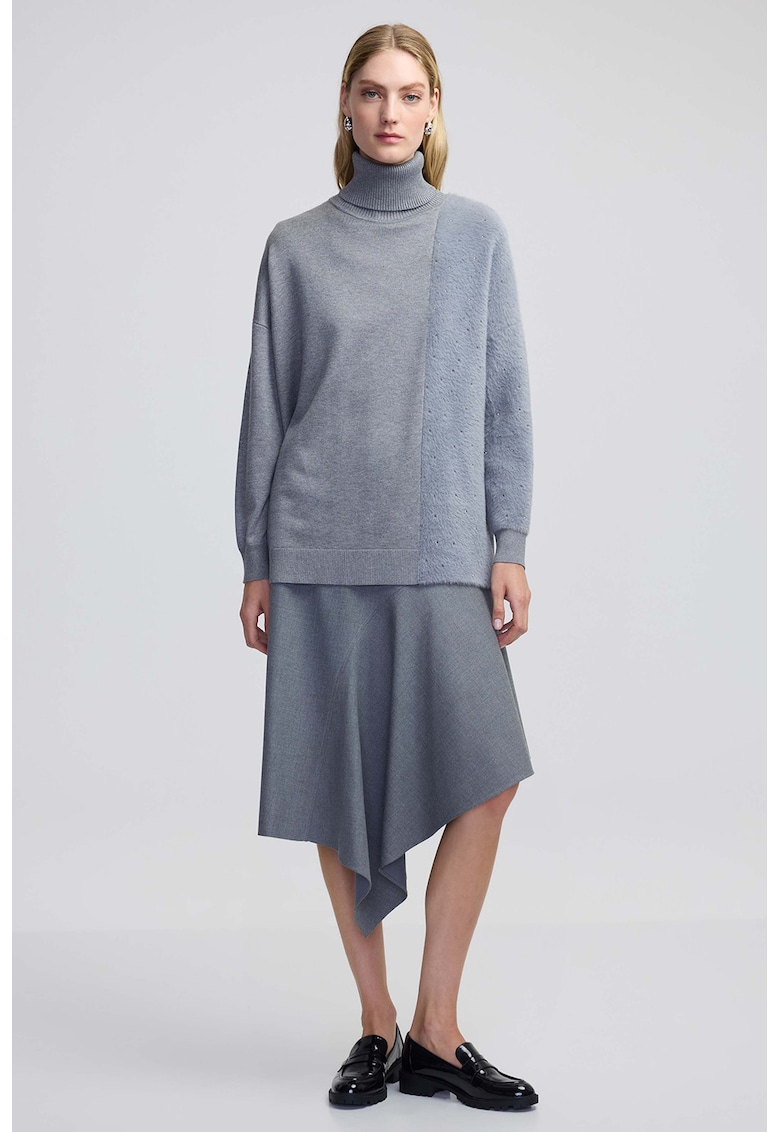 Ipekyo - Pulover cu insertii cu aspect pufos