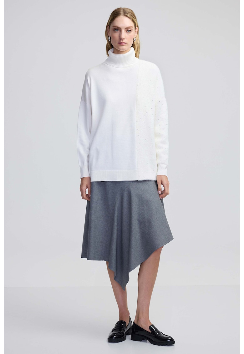 Ipekyo - Pulover cu insertii cu aspect pufos