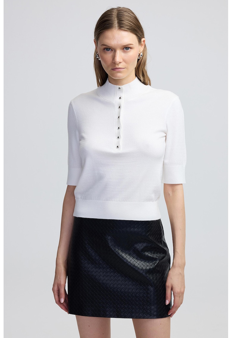 Bluza tricotata fin cu maneci medii Bluza tricotata fin cu maneci medii