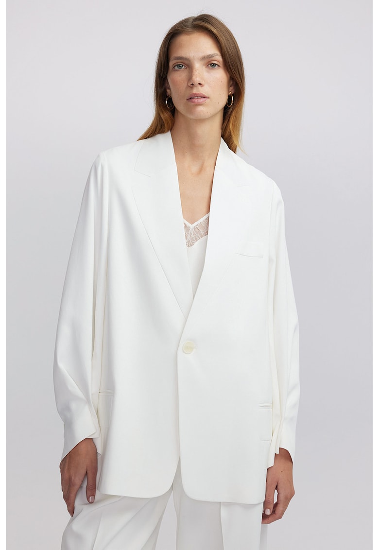 Sacou supradimensionat cu model uni