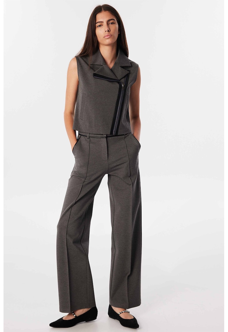 Pantaloni drepti cu doua buzunare oblice