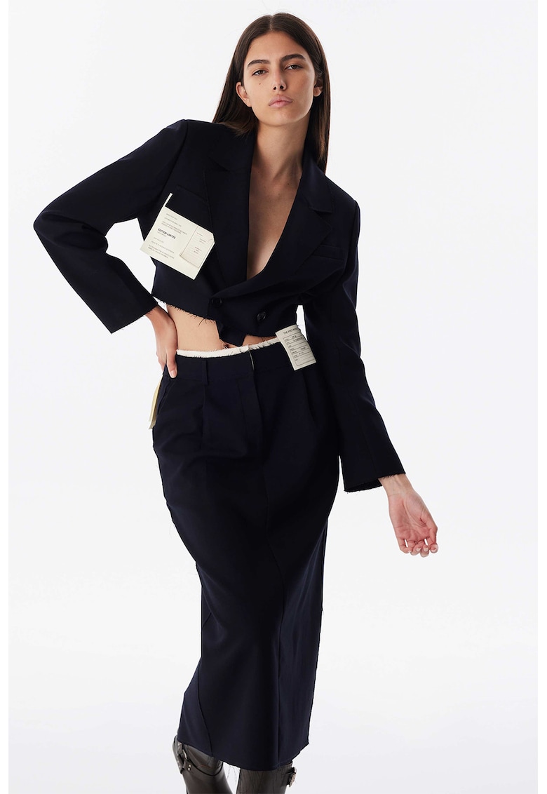 Sacou crop cu terminatie nefinisata