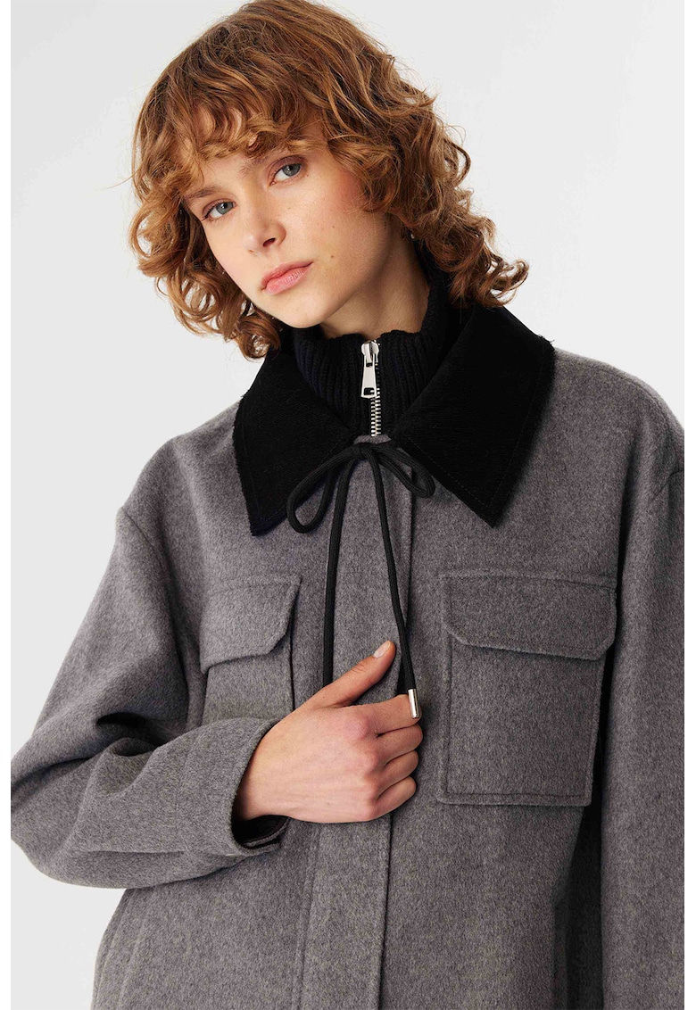 Palton scurt din amestec de lana