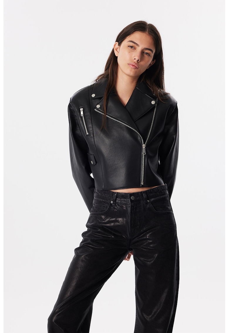 Jacheta biker de piele ecologica