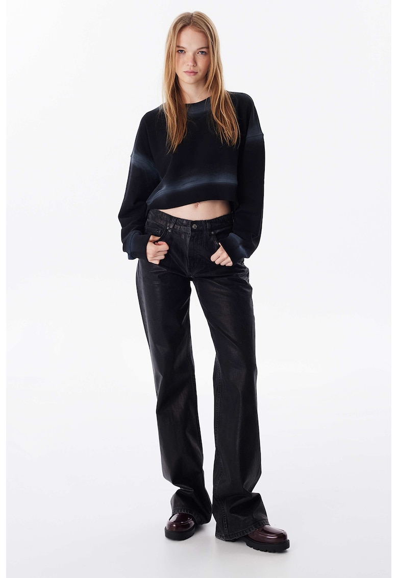 Blugi drepti cu design 5 buzunare