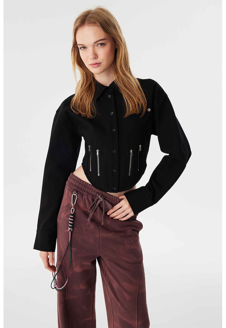 Camasa crop cu nasturi