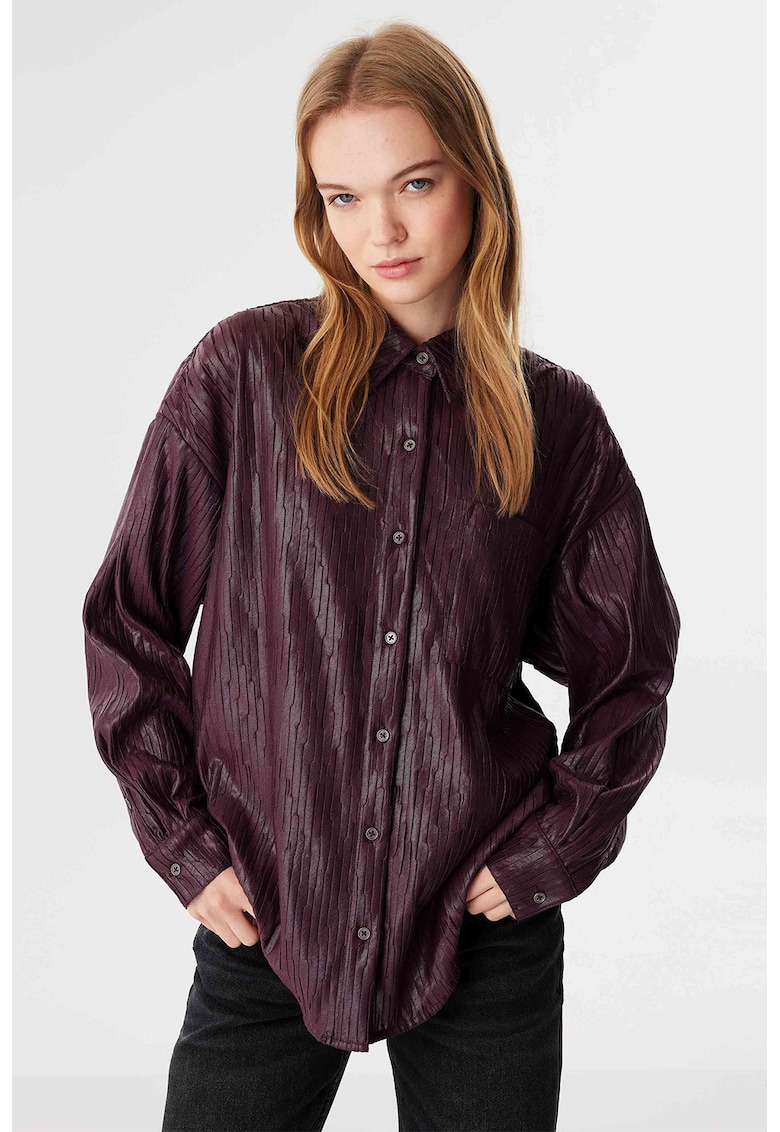 Camasa supradimensionata cu maneci cazute