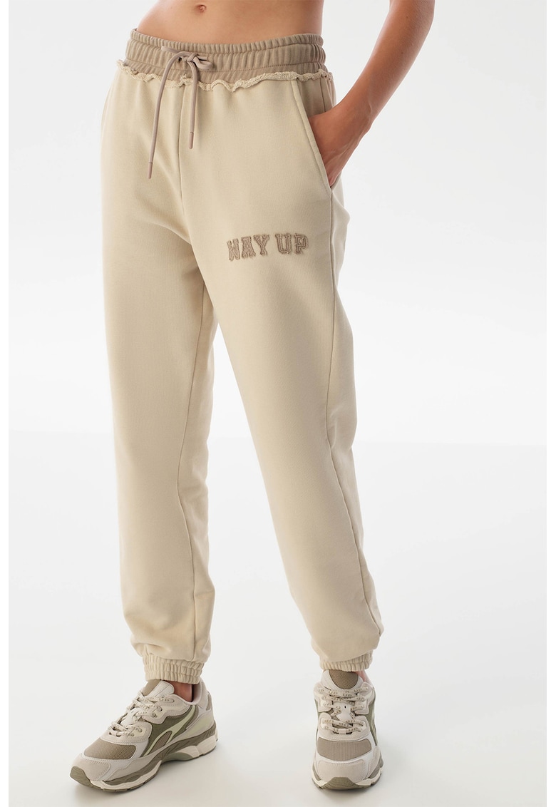 Pantaloni de trening regular-fit din bumbac