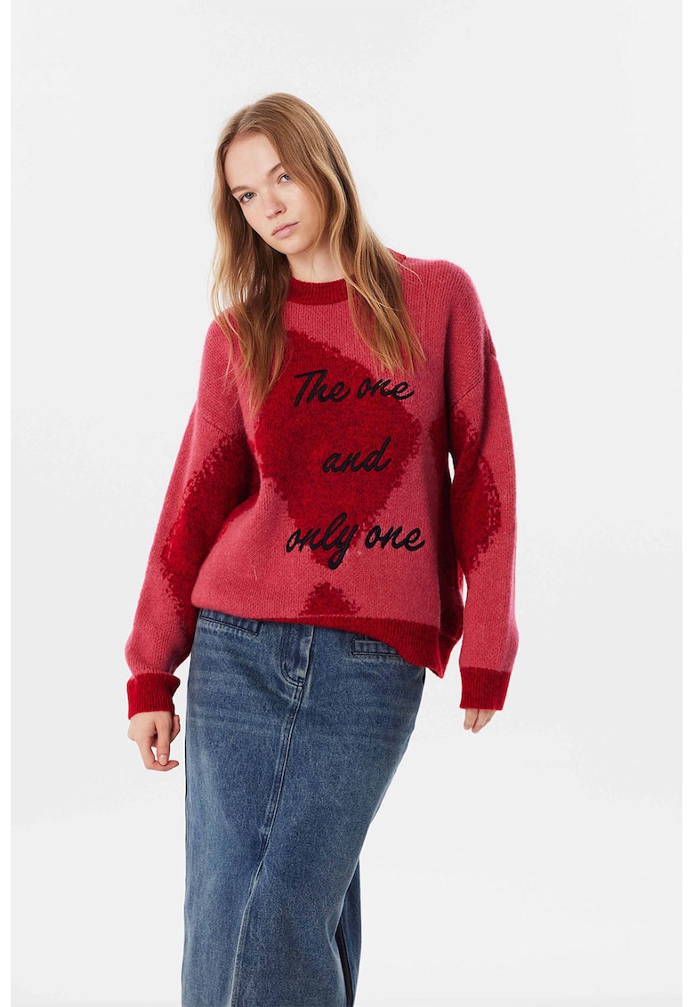 Pulover supradimensionat cu model in carouri