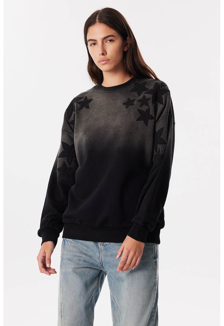 Bluza de trening cu model cu stele si maneci cazute