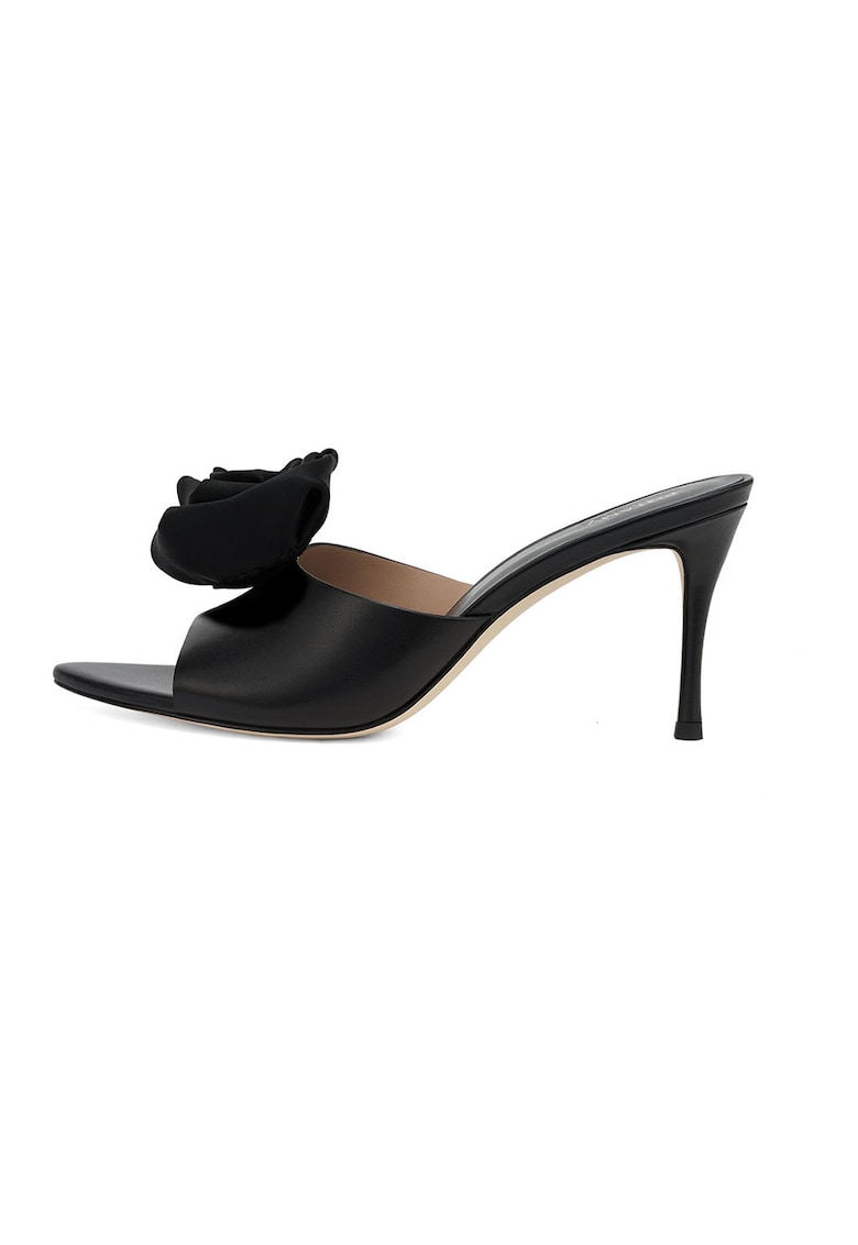 Sandale slip-on de piele cu varf ascutit