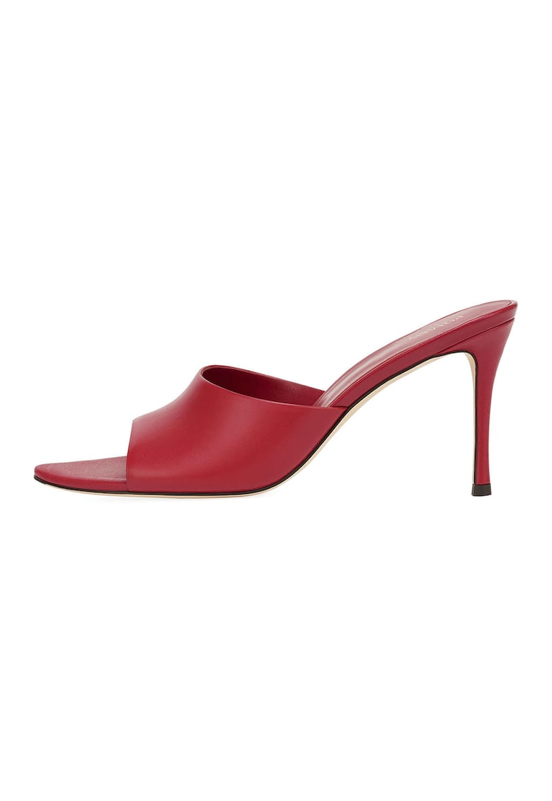 Sandale slip-on de piele cu varf ascutit Sandale slip-on de piele cu varf ascutit