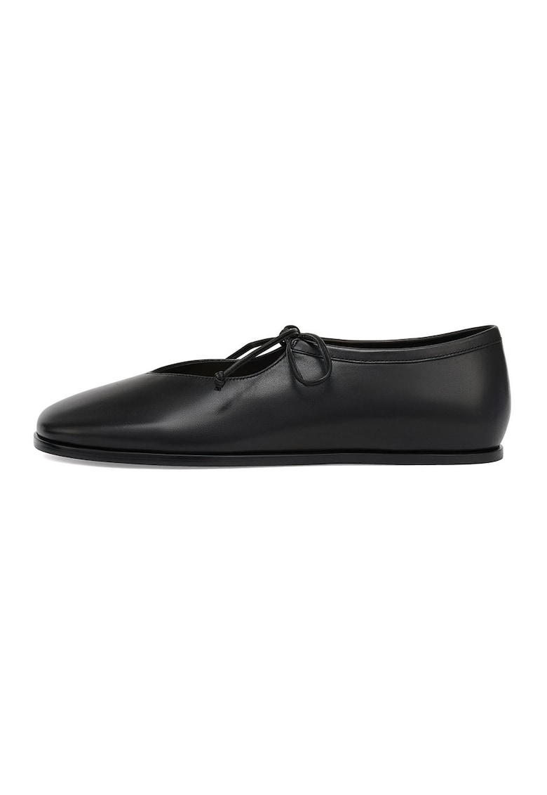 Pantofi de piele cu funde - Negru