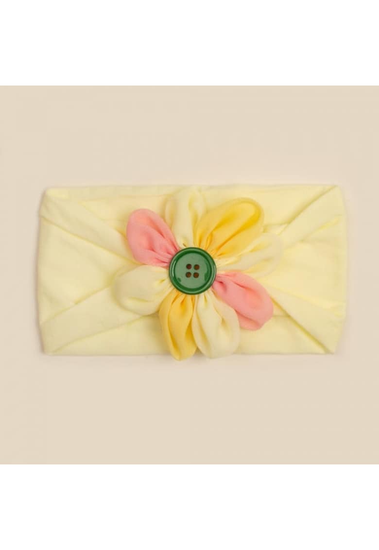 Bentita lata Model AL 18092 cu petale colorate - Textil - Fete - 0-12 luni - Galben