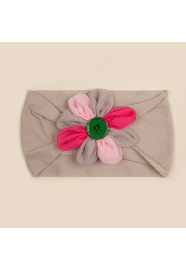 Bentita lata Model AL 18092 cu petale colorate - Textil - Fete - 0-12 luni - Gri