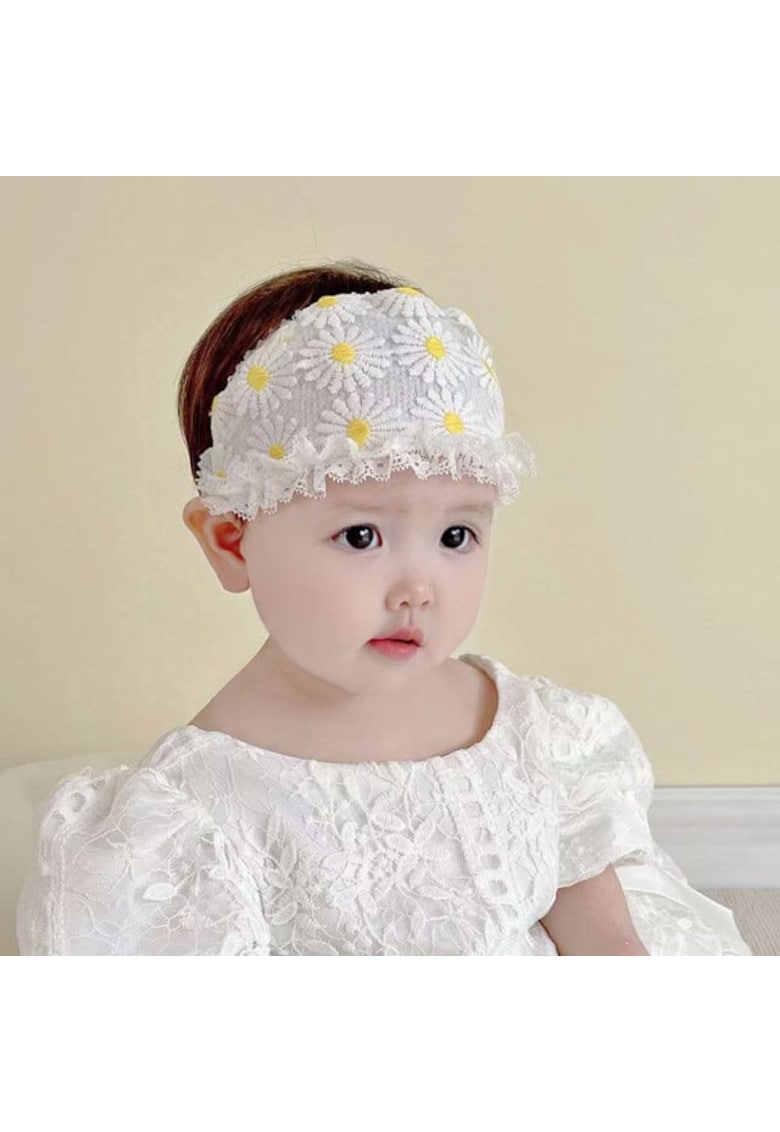 Bentita tip boneta Model AL 17224 Daisy - Fete - 0-12 luni - Multicolor