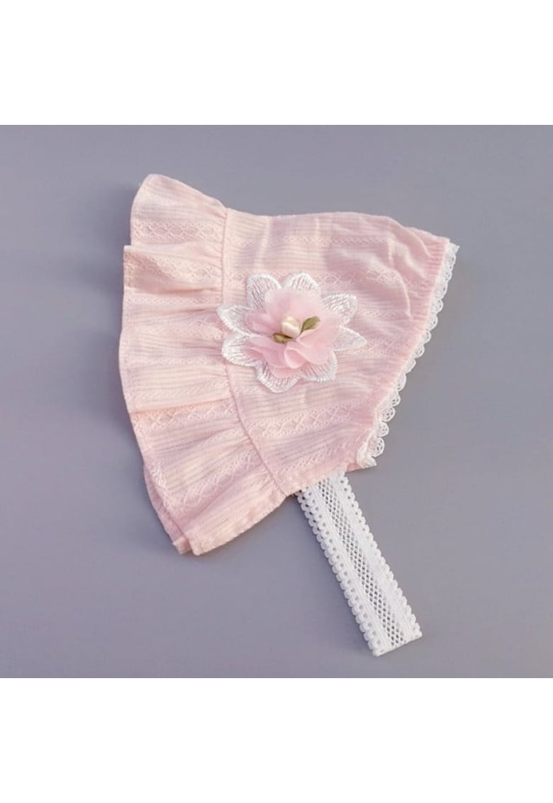 Bentita tip boneta Model AL 17200 Roses - Fete - 0-12 luni - Roz