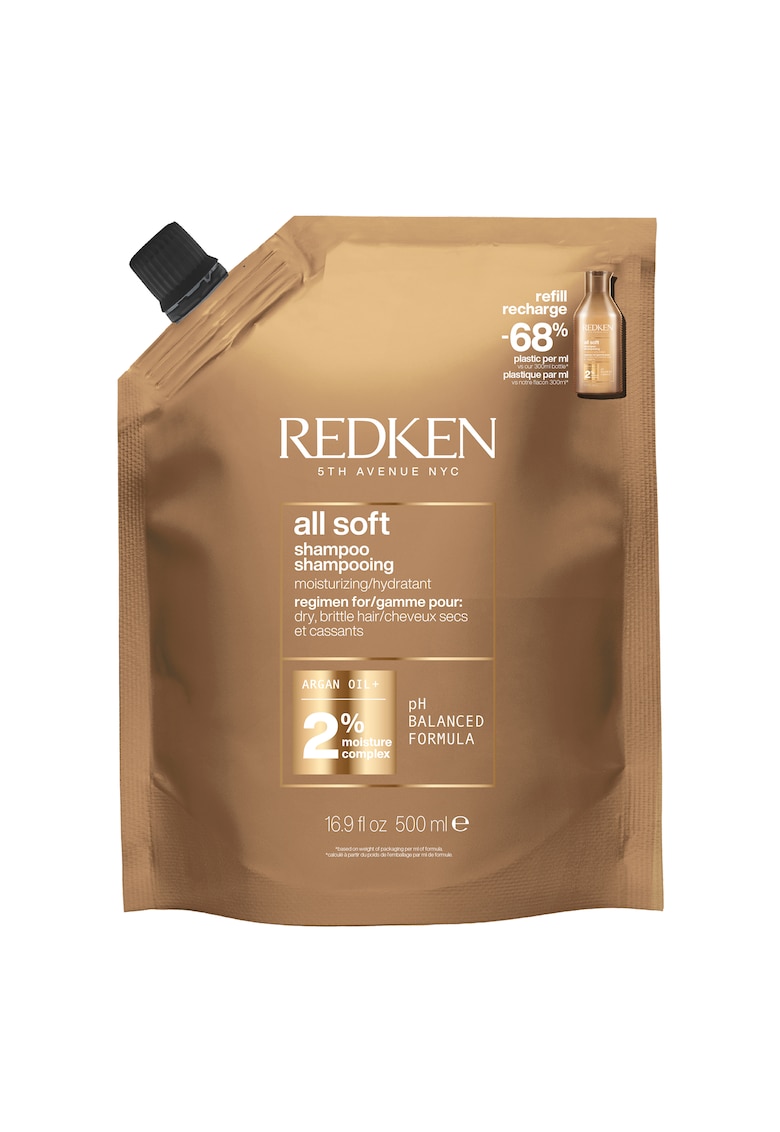 Sampon All Soft pentru parul uscat imbogatit cu ulei de argan si complex hidratant