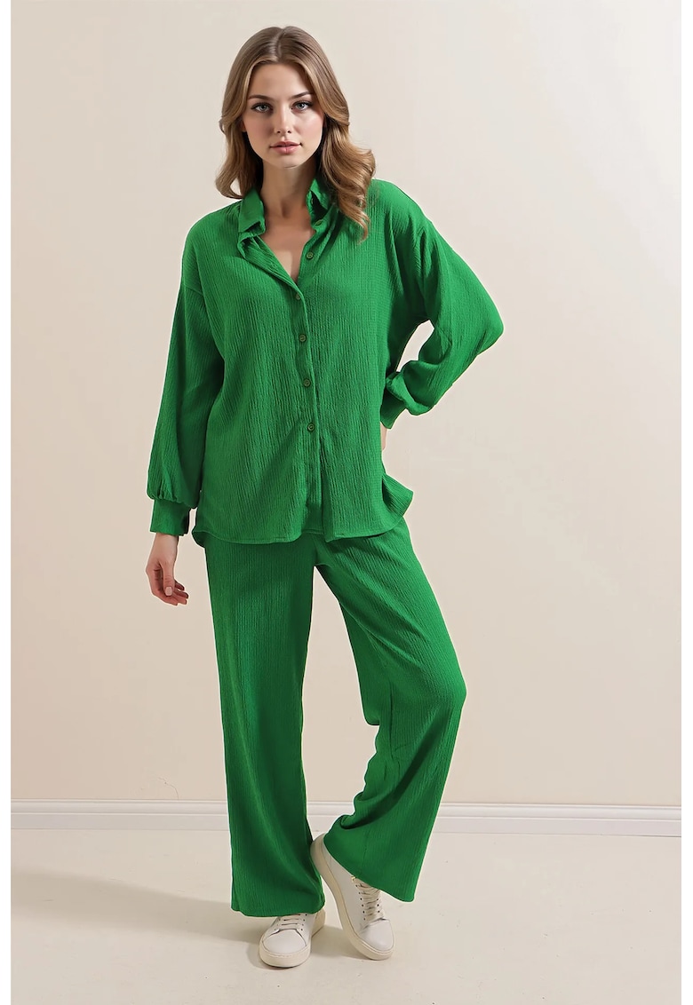 Compleu dama - maneca lunga - poliester/elastan - verde