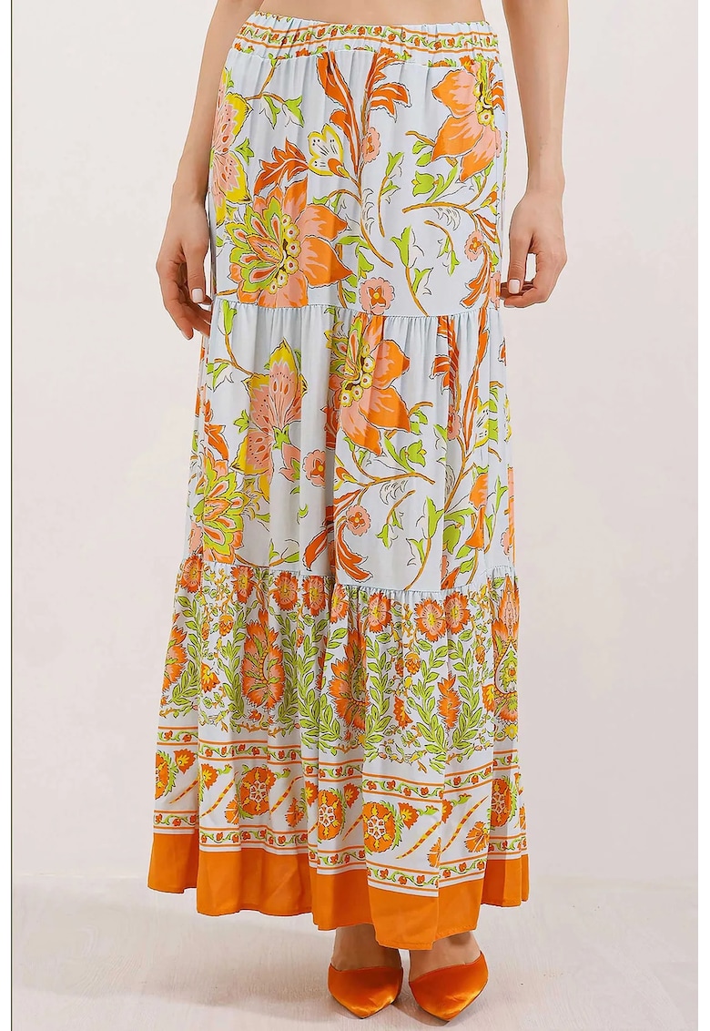 Fusta maxi - HiCCUP - croiala lejera - multicolor - viscoza