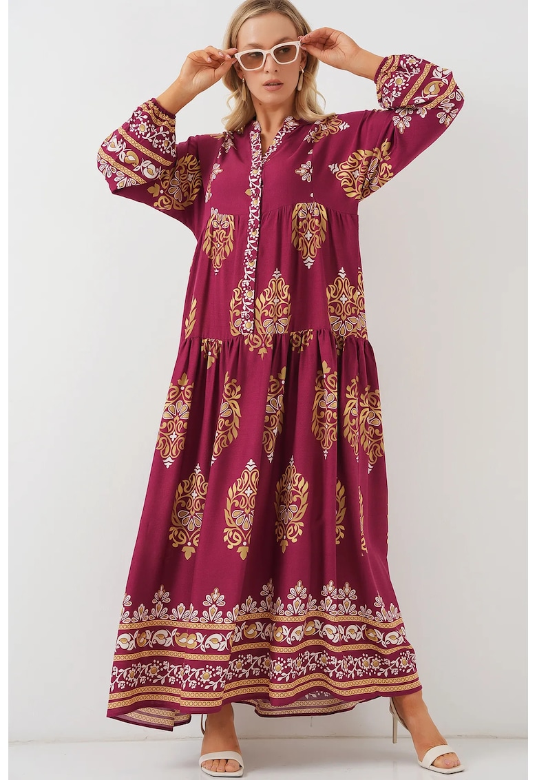Rochie rosu - viscoza - Rosu inchis