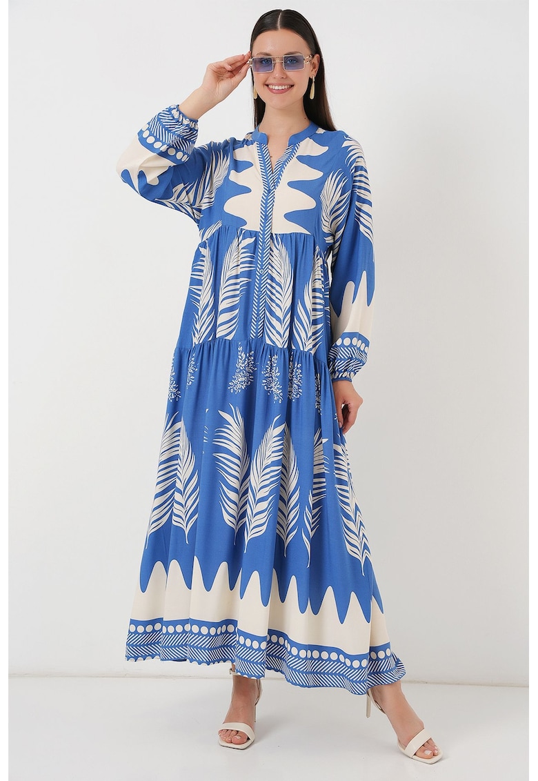 Rochie maxi - HiCCUP - decolteu in V - cu viscoza