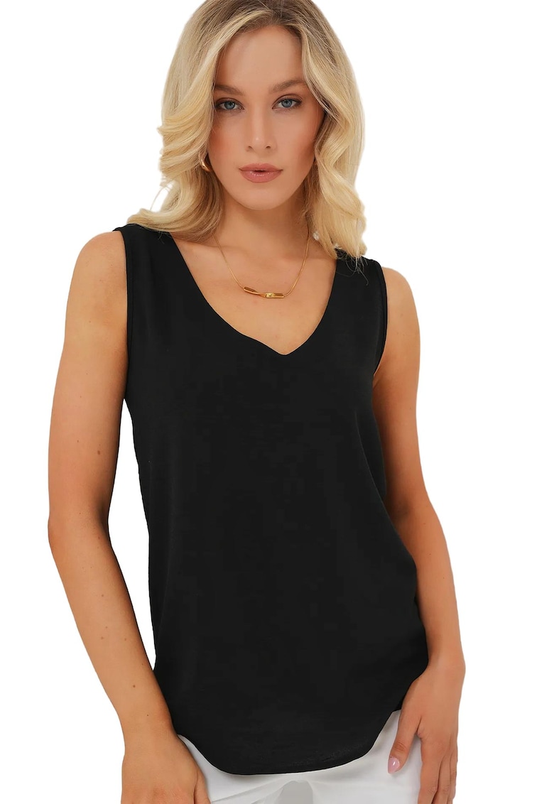 Maiou dama -  Poliester/Elastan - Negru