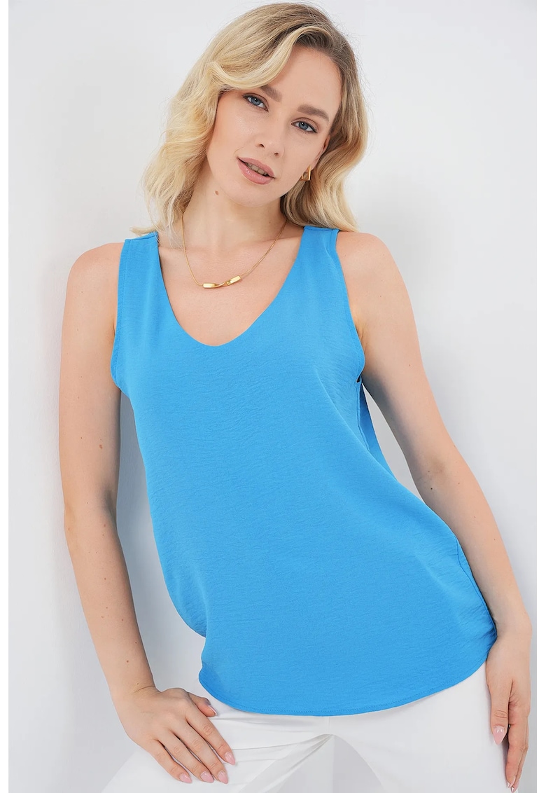 Maiou dama - Textil - Albastru deschis