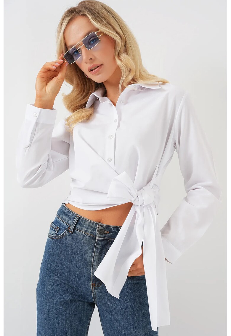 Camasa BDART cu funda - alb - bumbac - pentru dama