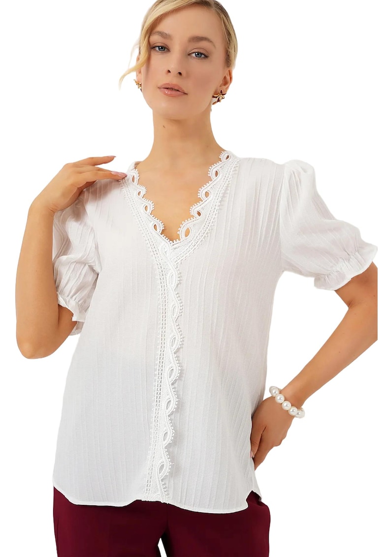 Tricou dama - Poliester/Elastan - Alb